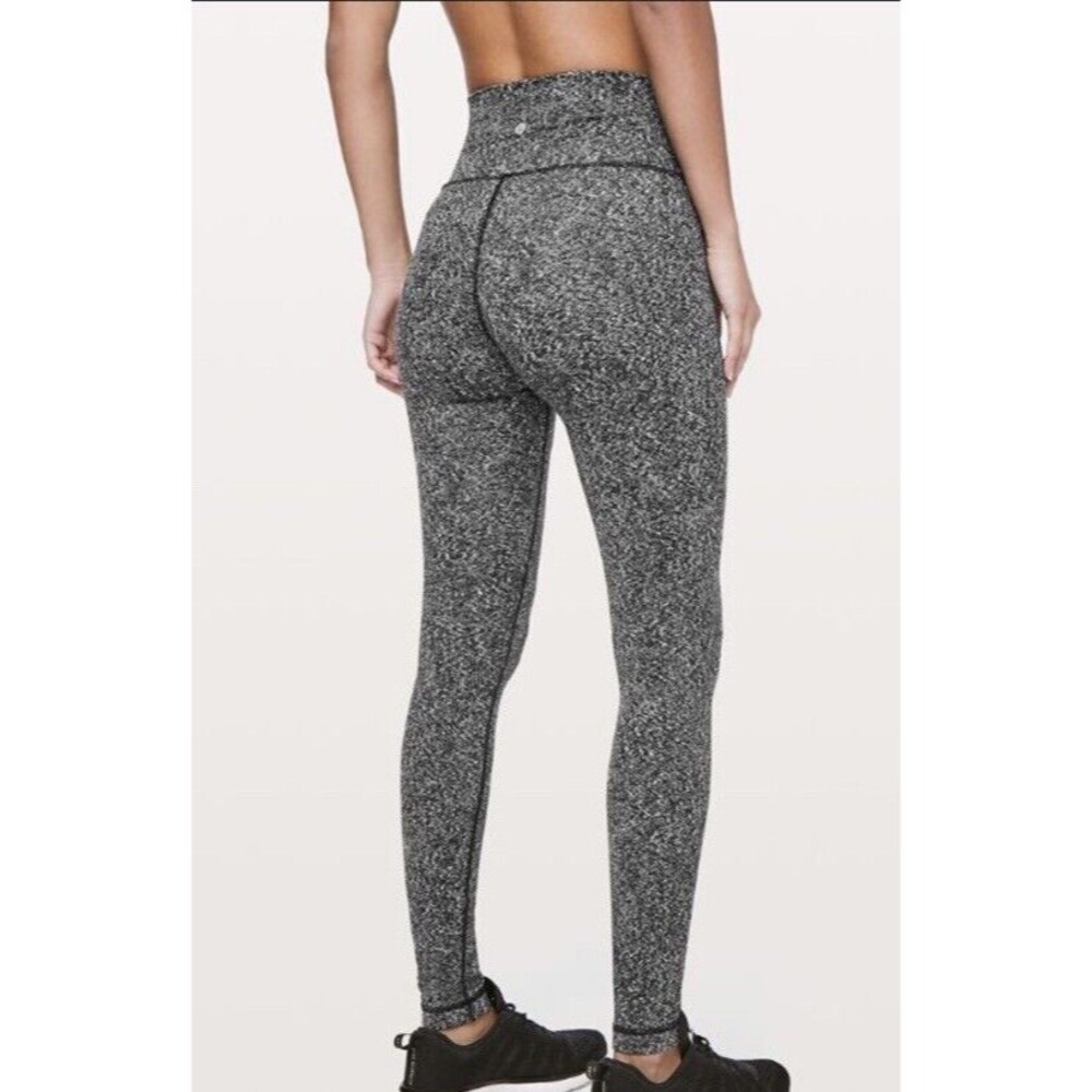Lululemon Wunder Under HR Tight 28" High Rise Size 4 Speckled Gray Women's